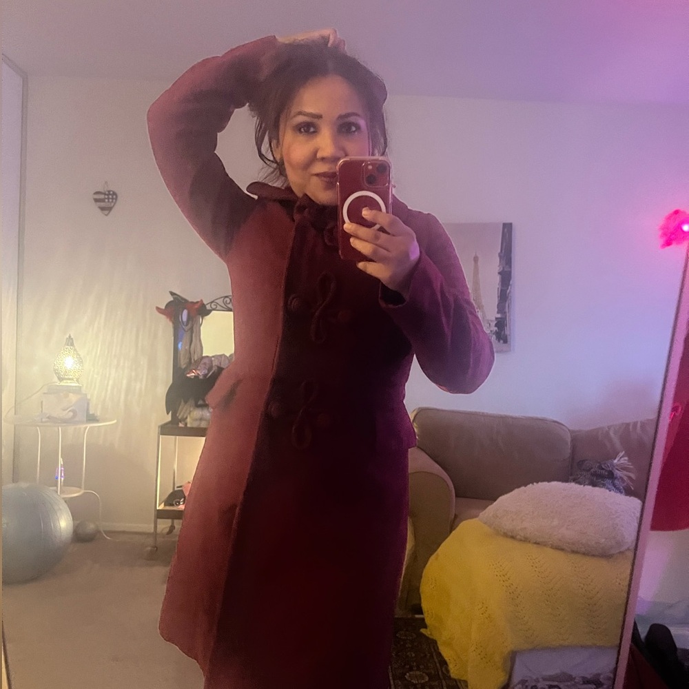 Vintage Pink Martini princess 👑 pea midi coat